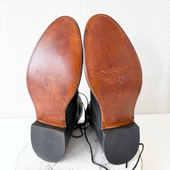 NEW Lane Mens Black Ankle Boots Size 13 Lace-up Short Boot Casual Leather Sole - Picture 8 of 11